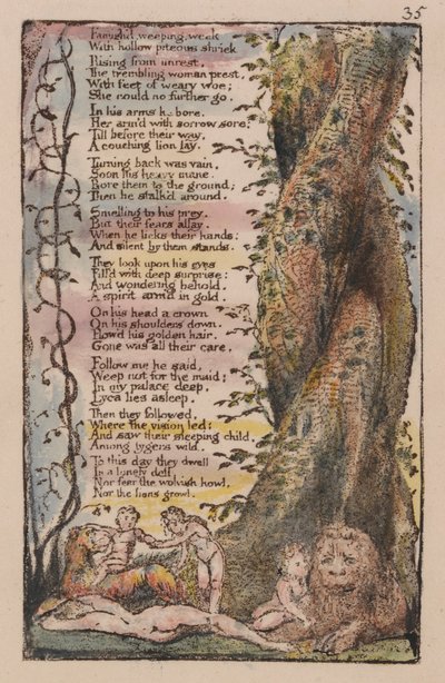 Songs of Innocence and of Experience, Plate 35, The Little Girl Found (Bentley 36) by William Blake